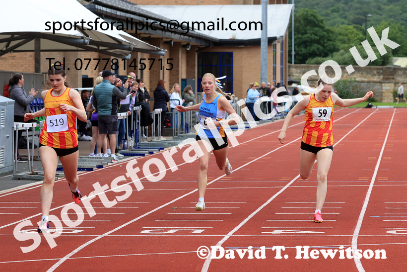 Sprints, 2026 Northern Schools Inter Counties, Wentworth, Hexham. Photo: David T. Hewitson/Sports for All Pics